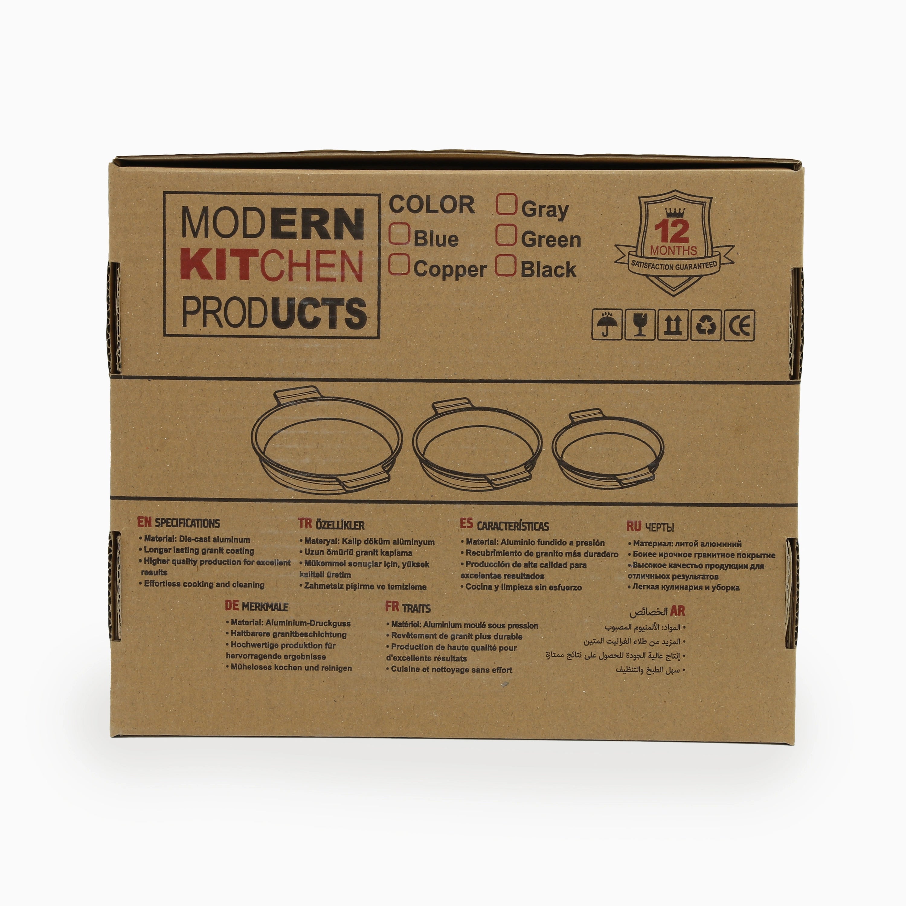 Frying pan | navy blue-6pcs - Image 7