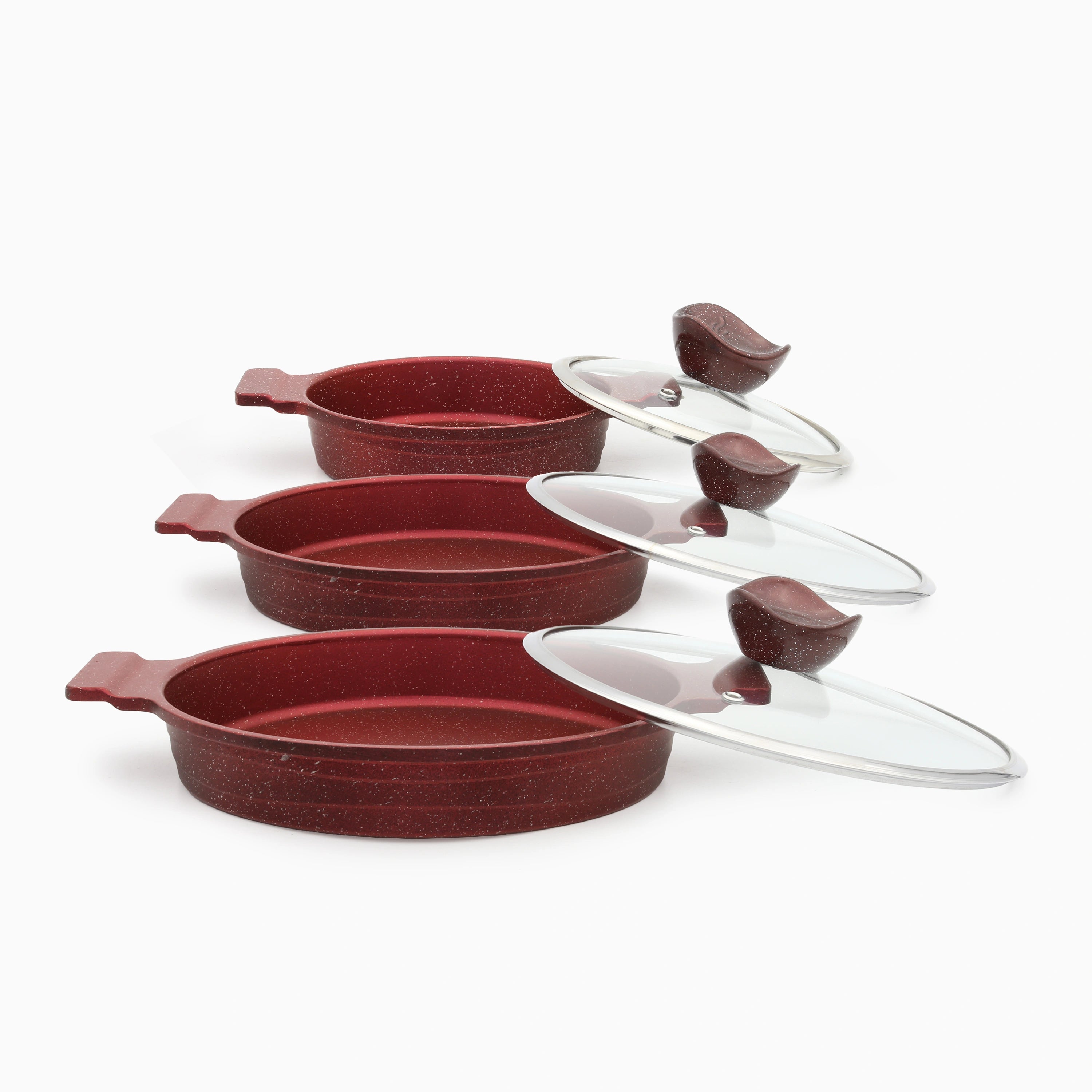 Frying pan | Red-6pcs