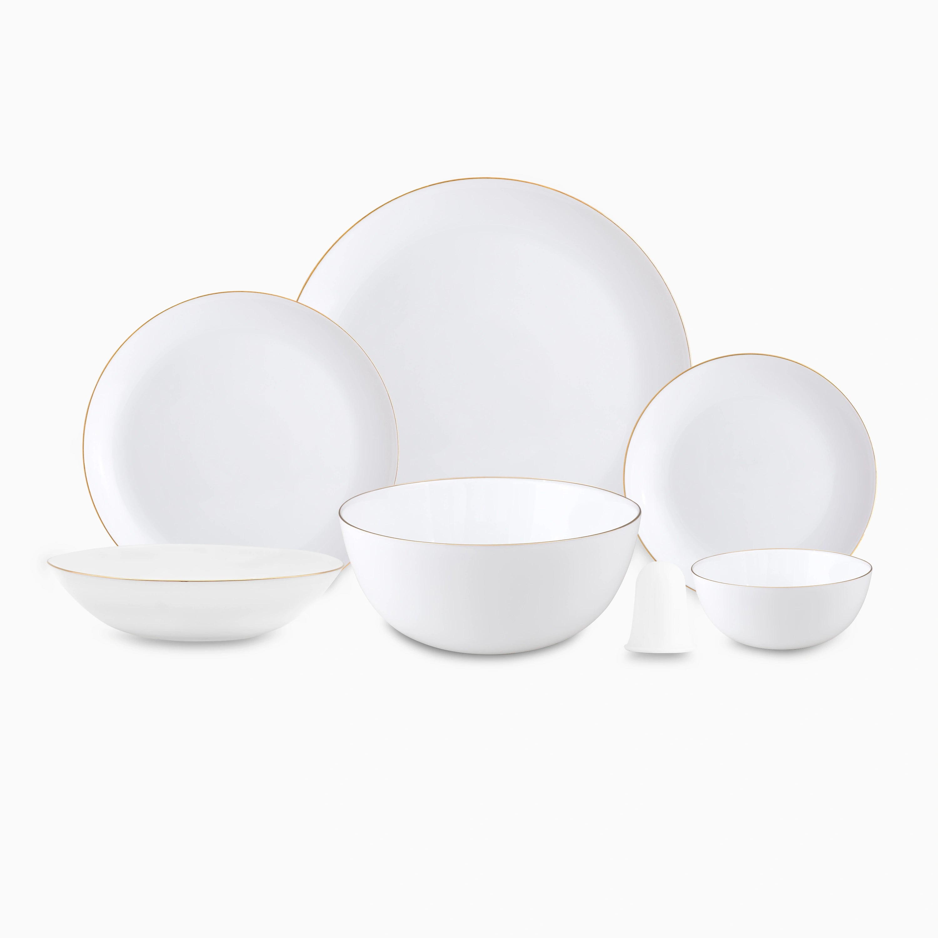 Opalware set Round D Golden rim