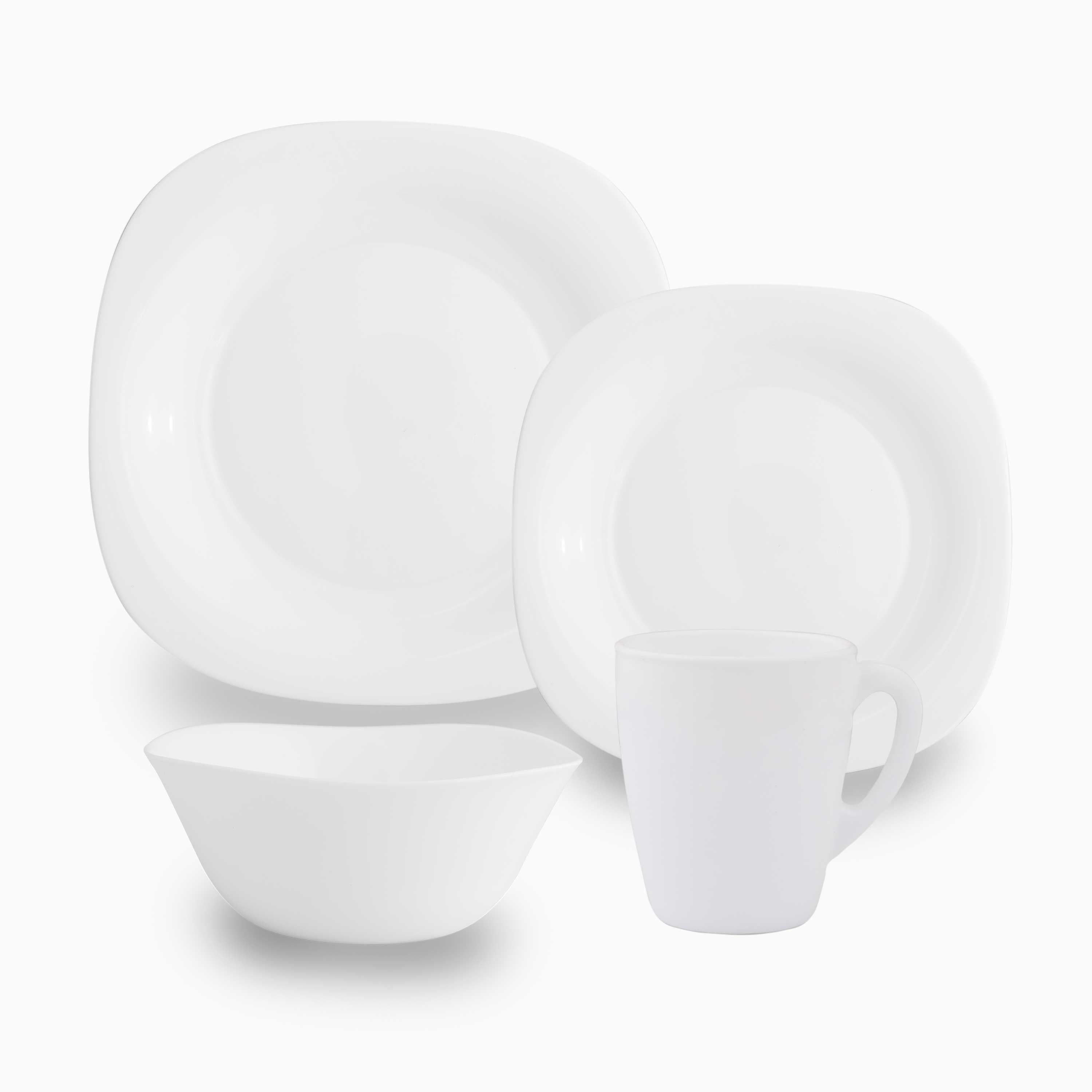 Opalware set Square White - Image 2